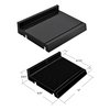 Azar Displays Black 8 Compartment Divider Bin Cosmetic Tray with Pushers - 8 Slots per Tray, 2-Pack 225830-8COMP-BLK-2PK